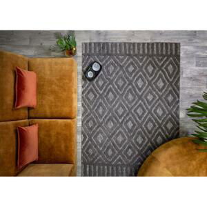 ASIATIC LONDON Alfresco Salta Charcoal Diamond - koberec ROZMER CM: 160 x 230