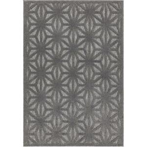 ASIATIC LONDON Alfresco Salta Anthracite Star - koberec ROZMER CM: 160 x 230