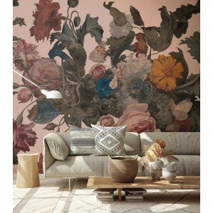 Wallcolours WALLCOLORS Dragonfly Garden Pink Wallpaper - tapeta POVRCH: Prowall Canvas