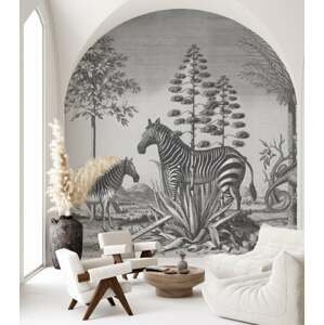 Wallcolours WALLCOLORS Zebra on Agave Wallpaper - tapeta POVRCH: Prowall Eco