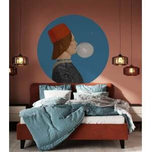 Wallcolours WALLCOLORS Dots Boy with Bubble Gum blue - tapeta POVRCH: Prowall Canvas