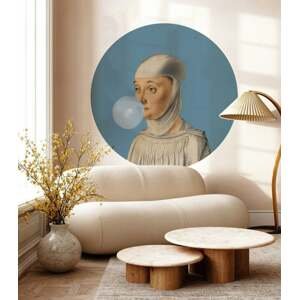 Wallcolours WALLCOLORS Dots Woman with Bubble Gum Blue - tapeta POVRCH: Prowall Eco