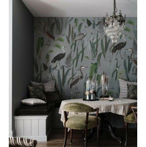 Wallcolours WALLCOLORS Calm Heron Mint wallpaper - tapeta POVRCH: Prowall Concrete