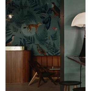 Wallcolours WALLCOLORS Turquoise Fern wallpaper - tapeta POVRCH: Prowall Eco