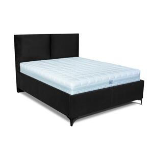 MOOD posteľ Beneto s kovovým nožným výklopom 2219/čierna PLOCHA SPANIA: 120 x 200 cm