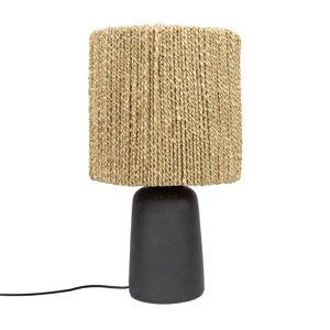 BAZAR BIZAR The Chalki Table Lamp - Black Natural stolové svietidlo