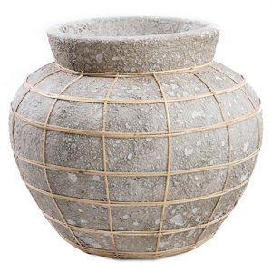 BAZAR BIZAR The Belly Vase - Concrete Natural - L váza