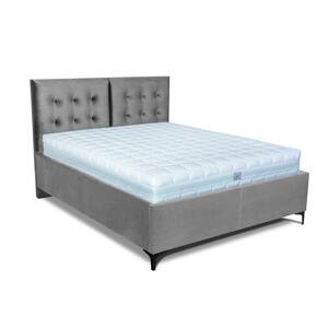 MOOD posteľ Riviera s kovovým nožným výklopom 2218/čierna PLOCHA SPANIA: 120 x 200 cm