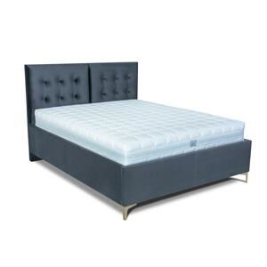 MOOD posteľ Riviera s kovovým nožným výklopom 2224/zlatá PLOCHA SPANIA: 200 x 200 cm
