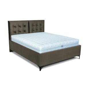 MOOD posteľ Riviera s bočným výklopom 2208/čierna PLOCHA SPANIA: 200 x 200 cm