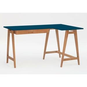 RAGABA Luka rohový písací stôl pravý FARBA: petrolejová modrá