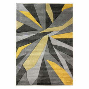 Žlto-sivý koberec Flair Rugs Shatter Ochre, 80 × 150 cm