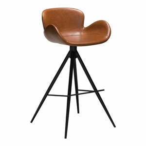 Svetlohnedá barová stolička z imitácie kože DAN-FORM Denmark Gaia, výška 97 cm