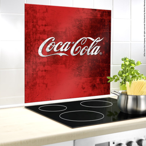 Sklenený kryt na stenu pri sporáku Wenko Coca-Cola Classic, 60 × 50 cm