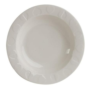 Biely keramický hlboký tanier Navigate Embossed