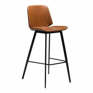 Svetlohnedá barová stolička z imitácie kože DAN-FORM Denmark Swing, výška 105 cm