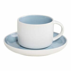 Bielo-modrý porcelánový hrnček s tanierikom Maxwell&Williams Tint, 240ml