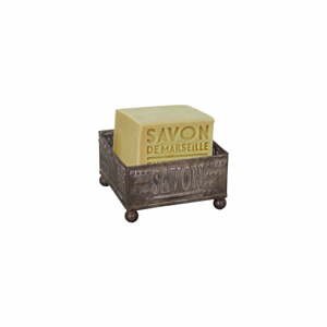 Hnedá kovová nádobka na mydlo Savon – Antic Line