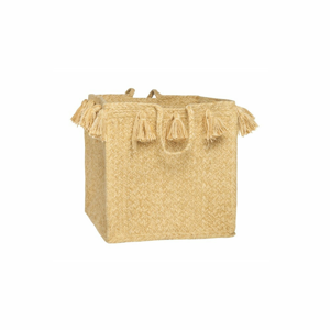 Žltý bavlnený ručne tkaný box Nattiot, ∅ 30 cm