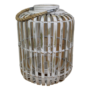 Sivý lampáš z bambusu HSM Collection