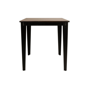 Drevený stôl s čiernymi nohami Dutchbone Scuola, 70 x 71 cm