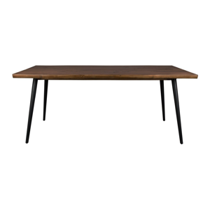 Jedálenský stôl s čiernymi oceľovými nohami Dutchbone Alagon Land, 180 x 91 cm