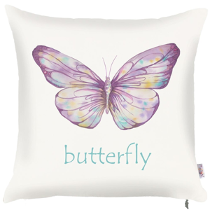 Obliečka na vankúš Apolena Violet Butterfly, 43 × 43 cm