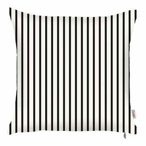 Čierno-biela obliečka na vankúš Apolena Pinky Light Stripes, 43 × 43 cm