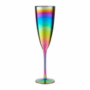 Sada 4 pohárov na šampanské s dúhovým efektom Premier Housowares Rainbow, 290 ml