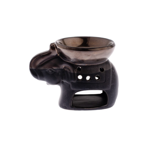 Čierna keramická aromalampa Dakls Elephant