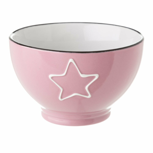 Ružová keramická miska Unimasa Star, 580 ml