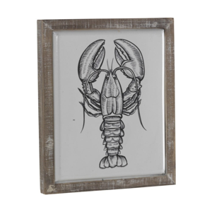 Dekoratívna ceduľa v drevenom ráme Geese Lobster