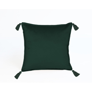 Zelená dekoratívna obliečka na vankúš Velvet Atelier Pompos, 45 × 45 cm