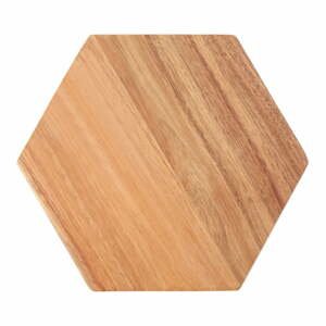 Doštička na krájanie z akáciového dreva Premier Housewares Hexagon, 24 × 28 cm