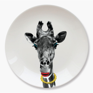 Keramický tanier Just Mustard Giraffe