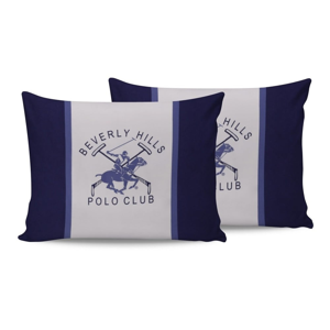 Sada bavlnených 2 vankúšov Polo Club Blue, 50 × 70 cm