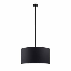 Čierne stropné svietidlo s čiernym káblom Sotto Luce Mika, ⌀ 40 cm