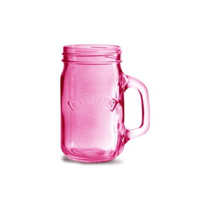 Ružový pohár s uškom Kilner 350 ml