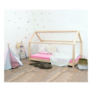 Prírodná detská posteľ bez bočníc zo smrekového dreva Benlemi Tery, 120 × 190 cm