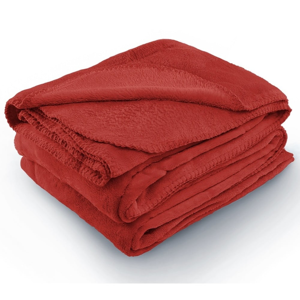 Červená deka z mikrovlákna AmeliaHome Tyler, 70 × 150 cm