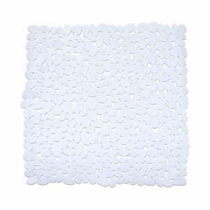 Biela protišmyková kúpeľňová podložka Wenko Drop, 54 × 54 cm