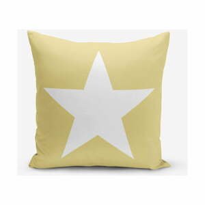 Žltá obliečka na vankúš Minimalist Cushion Covers Stars, 45 × 45 cm