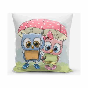 Obliečky na vaknúš s prímesou bavlny Minimalist Cushion Covers Umbrella Owls, 45 × 45 cm