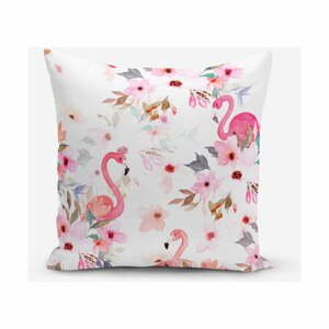 Obliečka na vankúš s prímesou bavlny Minimalist Cushion Covers Flamingo Party, 45 × 45 cm