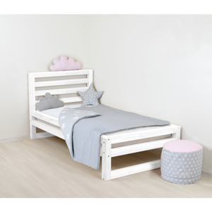 Detská biela drevená jednolôžková posteľ Benlemi DeLu×e, 180 × 80 cm
