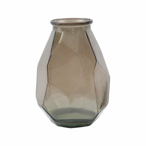 Hnedá váza z recyklovaného skla Mauro Ferretti Stone, ⌀ 25 cm
