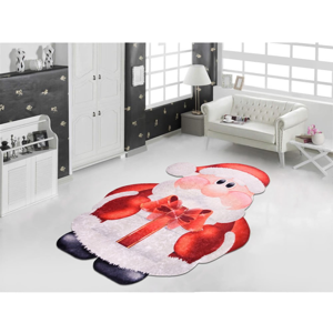 Červeno-biely koberec Vitaus Santa, 80 × 150 cm