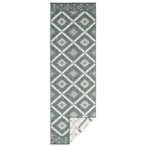 Zeleno-krémový vonkajší koberec NORTHRUGS Malibu, 250 x 80 cm