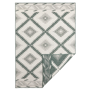 Zeleno-krémový vonkajší koberec Bougari Malibu, 170 x 120 cm