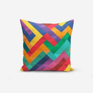 Obliečka na vankúš s prímesou bavlny Minimalist Cushion Covers Colorful Geometric Desen, 45 × 45 cm
